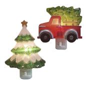 Celebrations by L&CO Set of 2 Christmas Night Lights in Acrylic