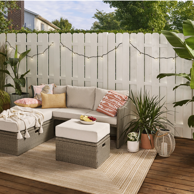 Landon & Co. Solar Lantern with Warm White Flickering LED Candle - Grey