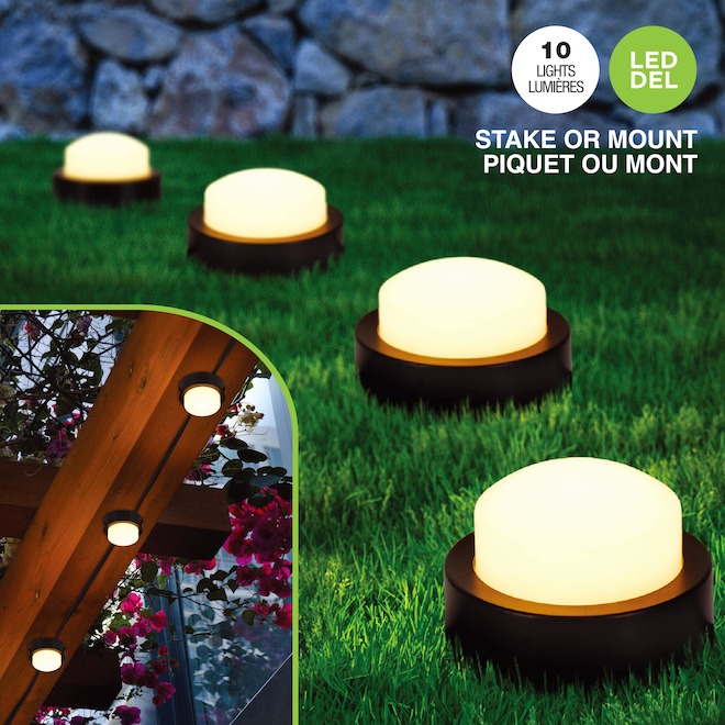 Landon & Co. Mini LED Garden Lights 39-ft w/ Stakes and 10 LED Lights - Warm White