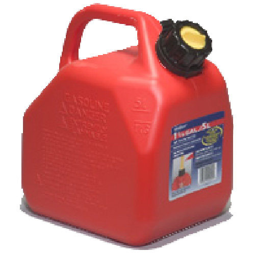 RocwooD Petrol Fuel Can 5 Litre Red Cannister Flexible Spout 