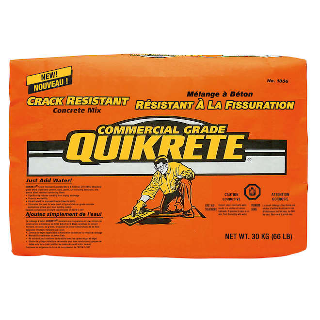 Quikrete Concrete Mix Crack-Resistant Commercial Grade - 30-kg