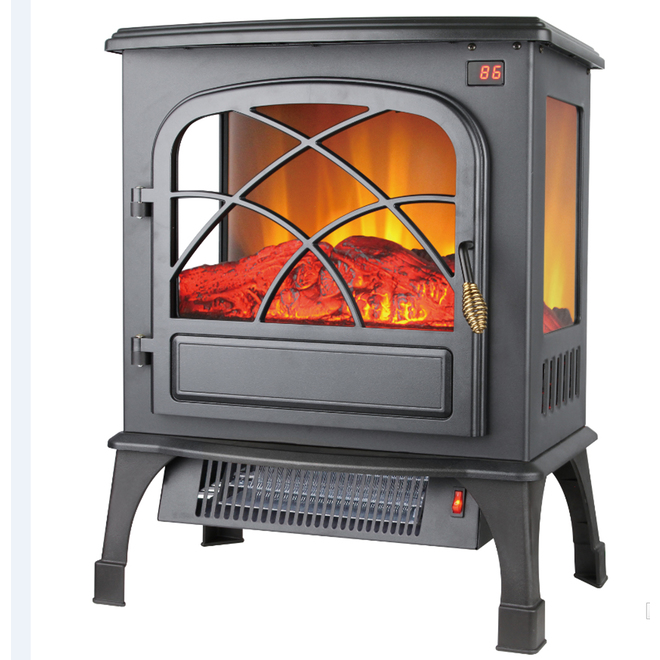 Konwin Electric Stove with Heater - 3 Side Views - 1500 W - Black