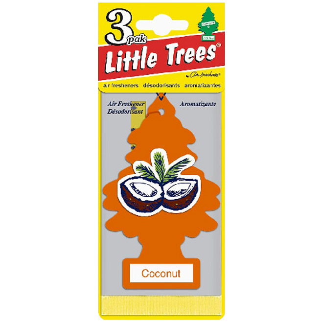 Little Trees Car Freshner  - Coconut Scent - Hanging - Pack of 3