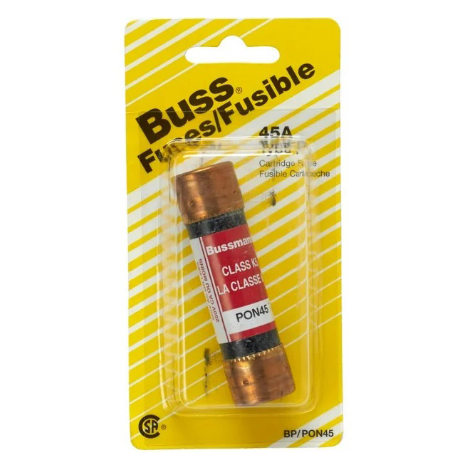 Cooper Bussmann CSA Type P 45-Amp One-Time Cartridge Fuse