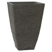 16-in Stone-Look Tall Square Fiberglass Planter