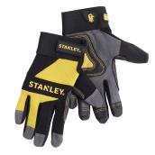 Gants de travail en cuire synthétique, taille TG, jaune et noir