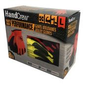 Work Gloves - All Purpose - Synthetic Leather - Black - L - 8/Pk