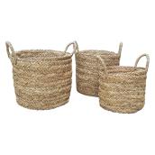 Penelope James Set of 3 Seagrass Baskets