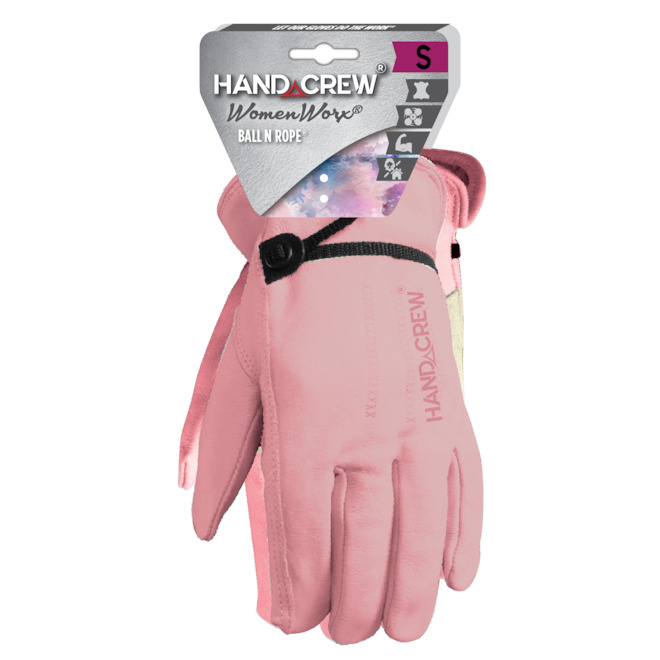 Gants en cuir WomenWorx, petit, rose