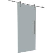 Porte coulissante en verre avec rail, 33