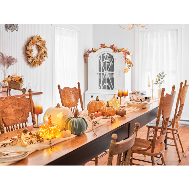 Holiday Living 6.3-in Decorative Pumpkin Orange