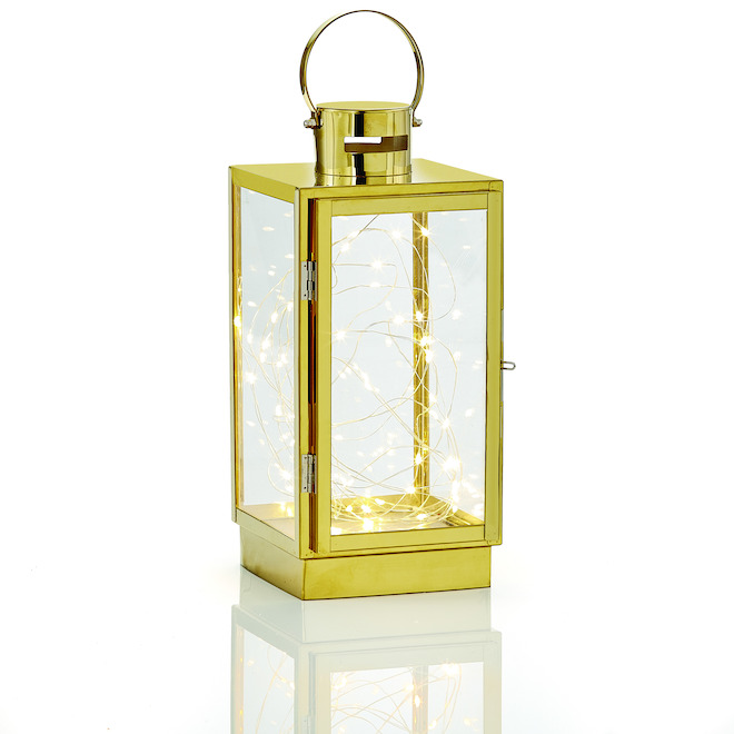 Infinity Lighted Gold Lantern Centrepiece
