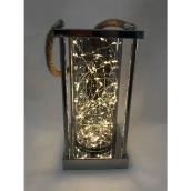 Infinity Lighted Silver Lantern Table Decoration