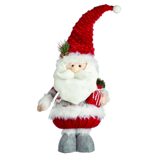 Infinity Red Standing Santa Claus Decoration - 27.56-in JX-201441A | RONA