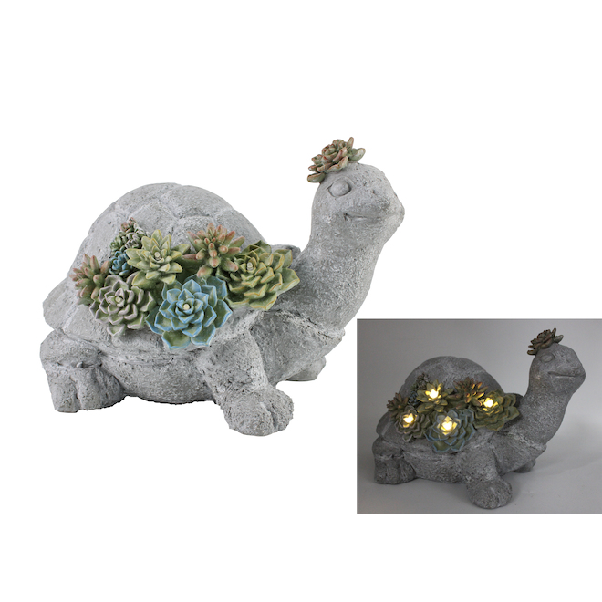 Style Selections Turtle Figurine - 7.09-in - Grey