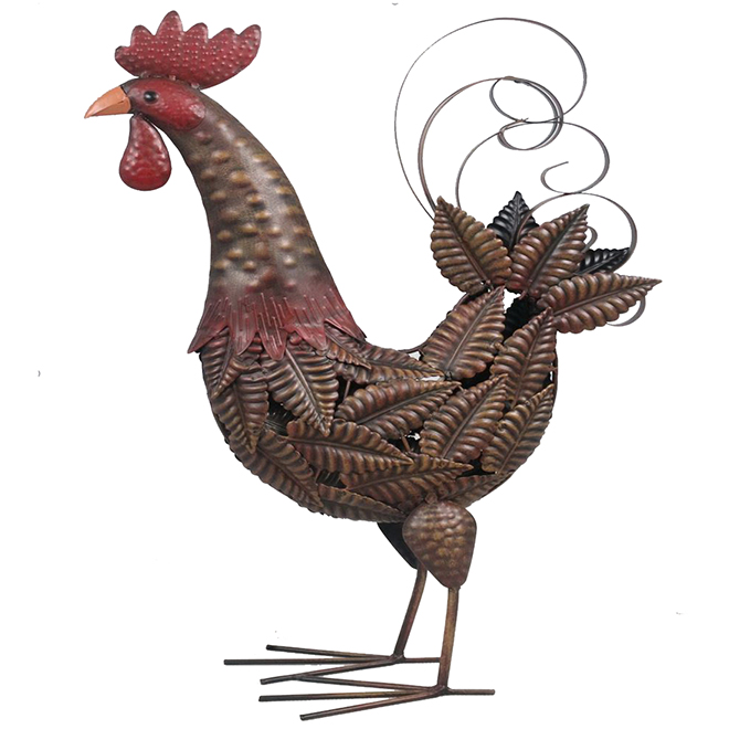 Style Selections Rooster Figurine - 20.25-in - Bronze 18A0128