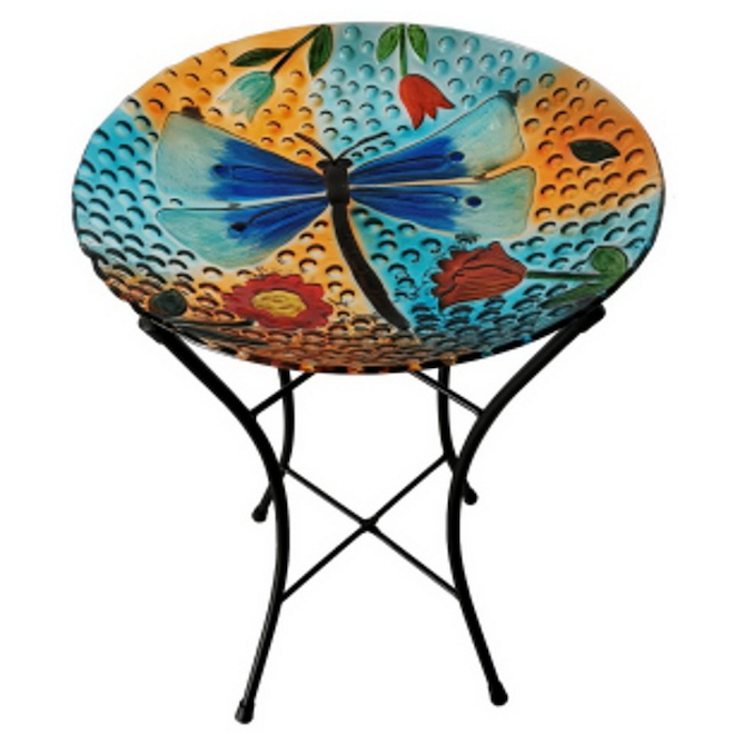 Image of Style Selections | 14.07-In Glass Bird Bath | Rona