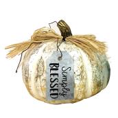 Holiday Living 7.5-in White Decorative Pumpkin