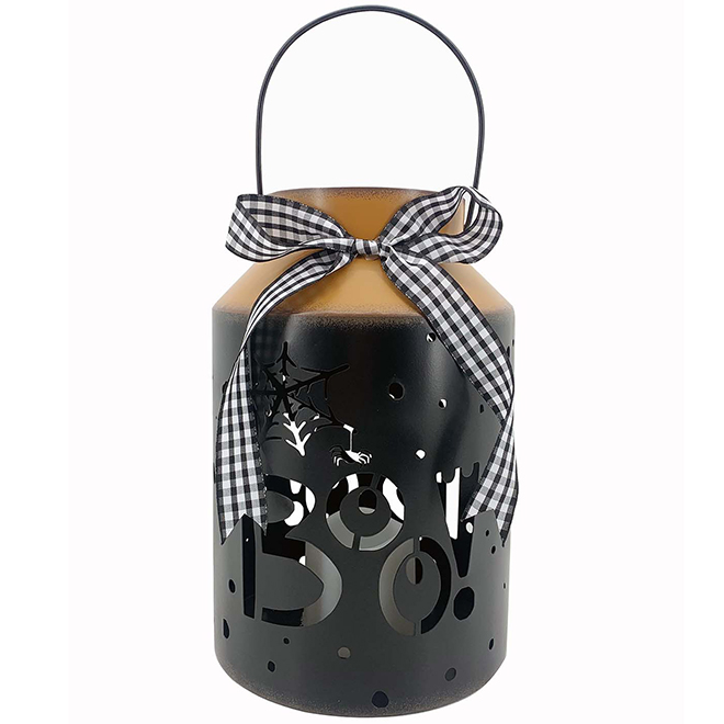 Holiday Living 11 02 In Black Lighted Halloween Lantern HJ78289 OG RONA   18835056 L 