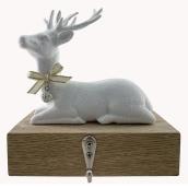 Holiday Living 6.06-in White Resin Reindeer Hook