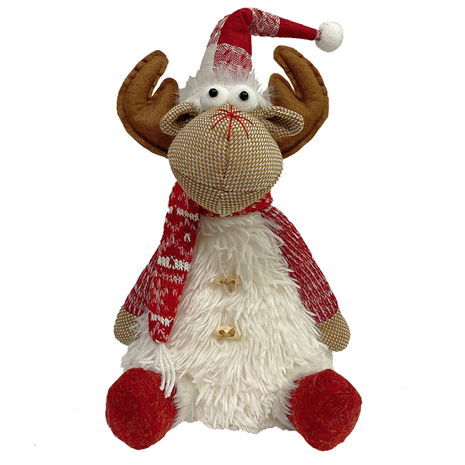 Holiday Living 17.72-in Brown Fabric Reindeer Figurine
