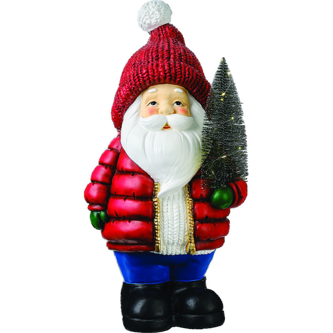 Holiday Living Santa Resine LED 24.59-in
