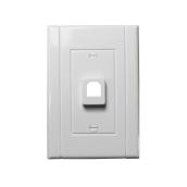 Atron 1-Gang 1-Pack Cable Access White Square Standard Wall Plate