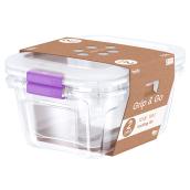 Storage bins - 11.4 L - Purple - Pack of 2