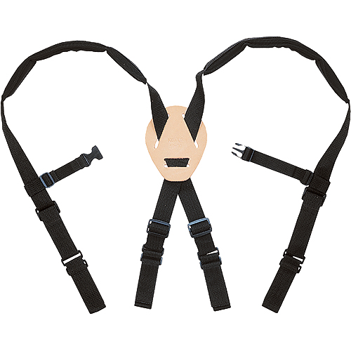Kuny's Heavy Duty Universal Padded Suspenders - Black - Nylon - Adjustable Size