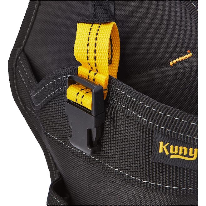 Kuny's 3-Pocket Black Polyester Cordless Drill Holder with Safety Strap