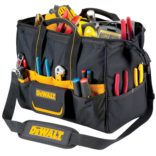 DeWalt 16-in Tool Bag 33 Pockets Polyester Black and Yellow DG5543  RONA