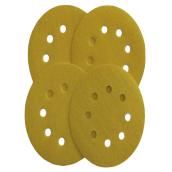 Disques de ponçage adhésifs, grain 60, 8 trous, 5'', pqt 4