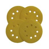 Disque abrasif adhésif, 5", grain 80, 8 trous, 4/paquet