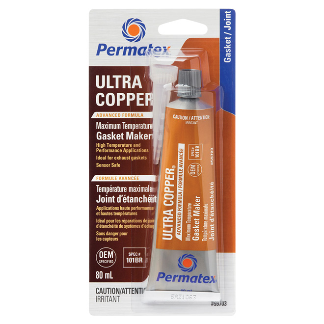 Permatex Ultra Silicone Copper Gasket Maker - Non-Corrosive - Non-Toxic - 80 mL