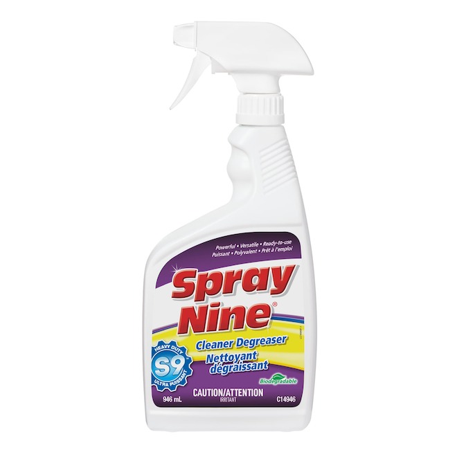 Spray Nine Cleaner Degreaser in Spray Bottle Biodegradable Heavy Duty S9 - 946-mL