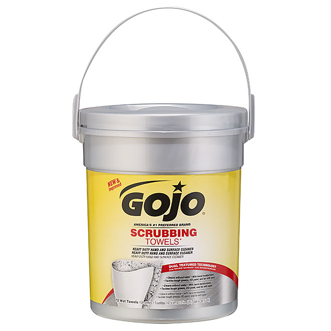 GOJO Go-Jo Heavy-Duty Scrubbing Wipes - 72-Pack 6396-06