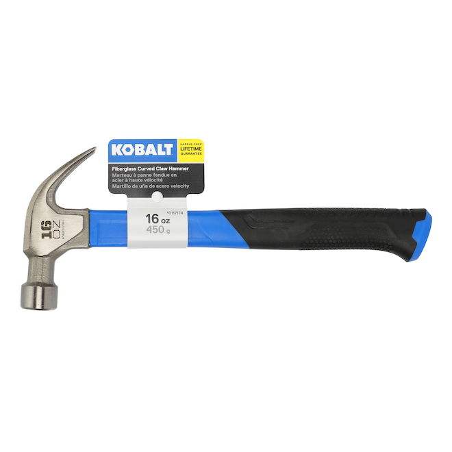 Kobalt Fibreglass 16 oz Hammer - Black and Blue