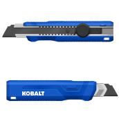 Couteaux utilitaires Kobalt à lame de 25 mm en acier, plastique, paquet de 2