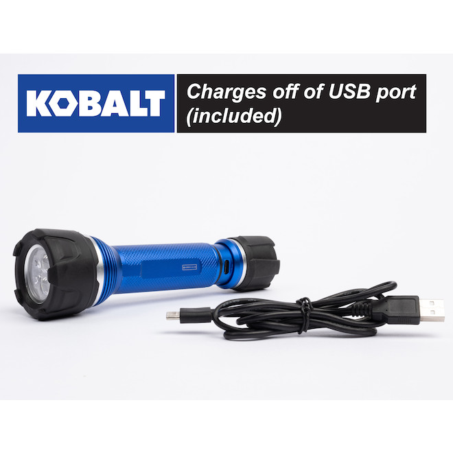 Kobalt Rechargeable - 600 Lumens LED Flashlight