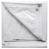 Project Source White Tarp in Polyethylene of 10-ft x 12-ft