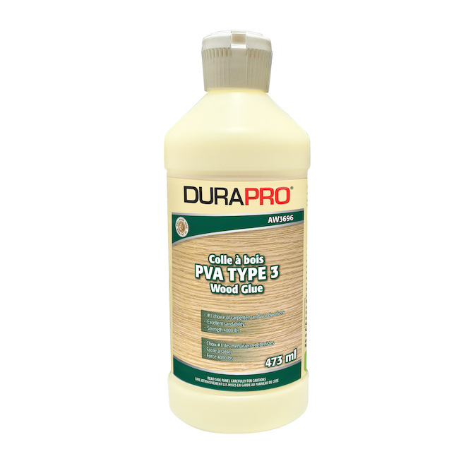 Durapro PVA Type 3 Wood Glue - 473 ml - Yellow