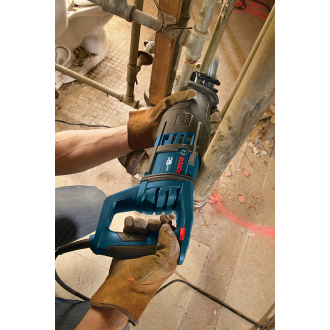 Bosch Corded Compact Reciprocating Saw - 12-Amp Motor - Keyless Clamp - Adjustable Shoe - Variable Speed