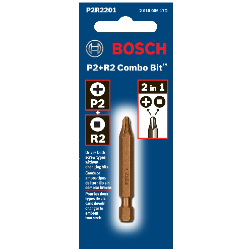 Bosch DoubleEnded Screwdriver Drill Bit P2R2 2in L 1/4in