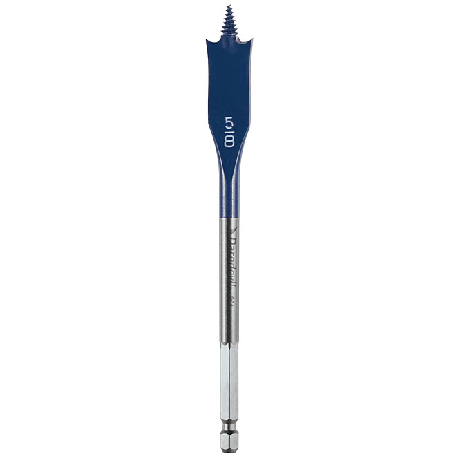 Bosch DareDevil Standard Spade Drill Bit 5 8 in dia x 6 in L 1 4 in Hex Shank Full Threaded Cone