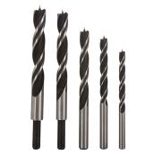 Bosch Brad Point Drill Bits - High-Speed Steel - Set of 5 - Assorted Sizes