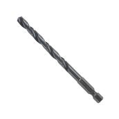 Bosch Impact Drill Bit - 1/4-in dia x 4-in L - 1/4-in Hex Shank - High-Speed Steel - Black Oxide