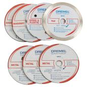 Dremel Saw-Max 7-pc Multi-Purpose Cutting Wheel Kit - 3 1/2-in dia x 1/32-in T - 1/8-in Shank - Aluminum Oxide