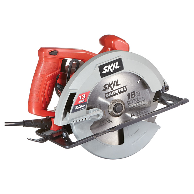 Skil 7 1/4-in Corded Circular Saw with Steel Shoe - 13-Amp Motor - 53° Bevel Capacity - Safety Trigger