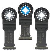 Bosch Starlock Oscillating Multi-Tool Accessory Blades - Black - Set of 3 - 1 1/4-in W