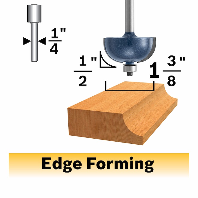 Bosch 1/2-in x 5/8-in Carbide-Tipped Cove Bit